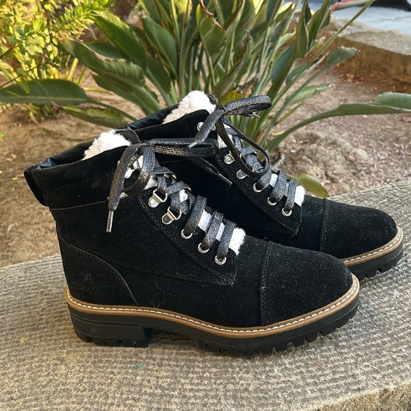 Time & Tru Size 9 Black Winter Ankle Boots – Memory Foam Heel 1.7″ - Picture 6 of 7